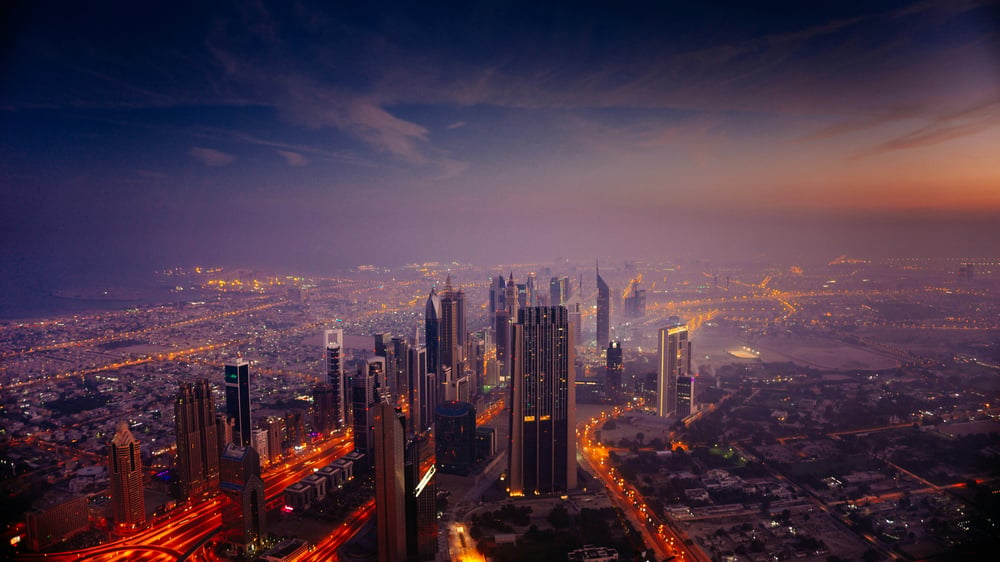 City by night in Kenya