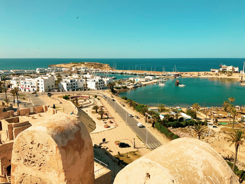 View on a harbor in Tunisia