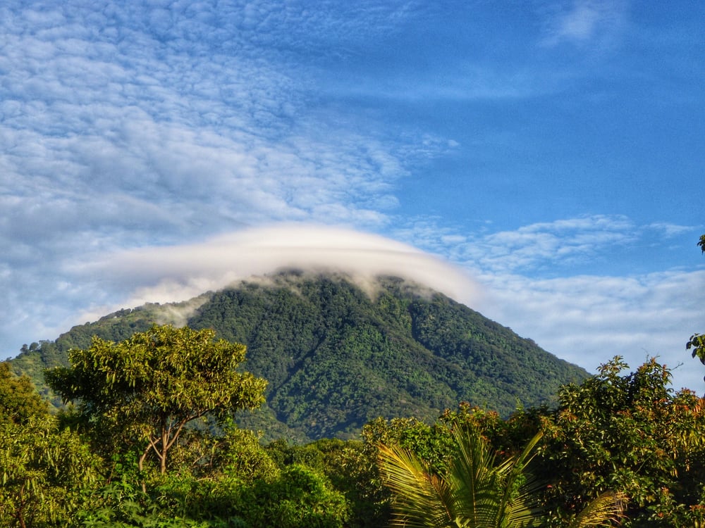 Mountain in the jungle covered by a cloud