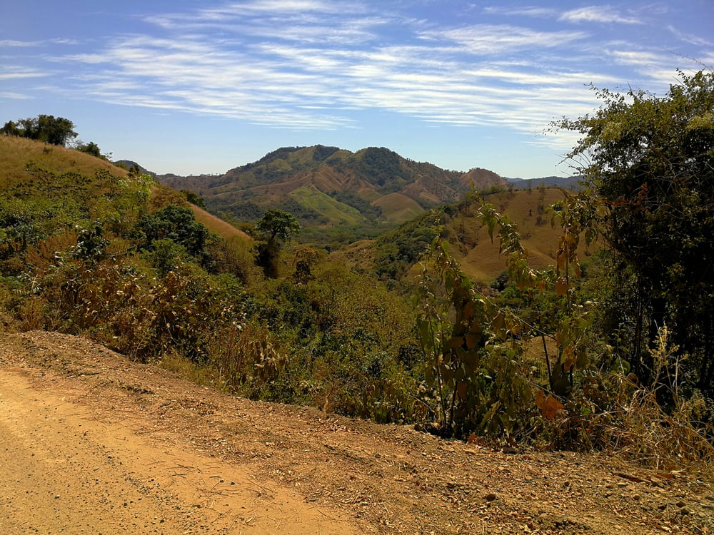 Off-road trail in the mountainous region of Costa Rica