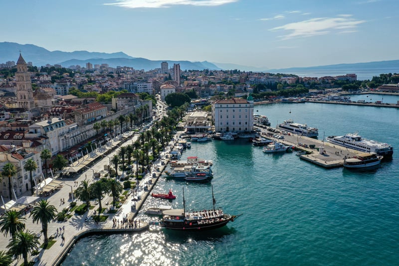 View on the harbor of Split, Croatia