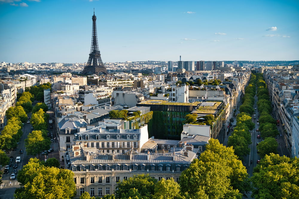 View on Paris France with Eifeltower