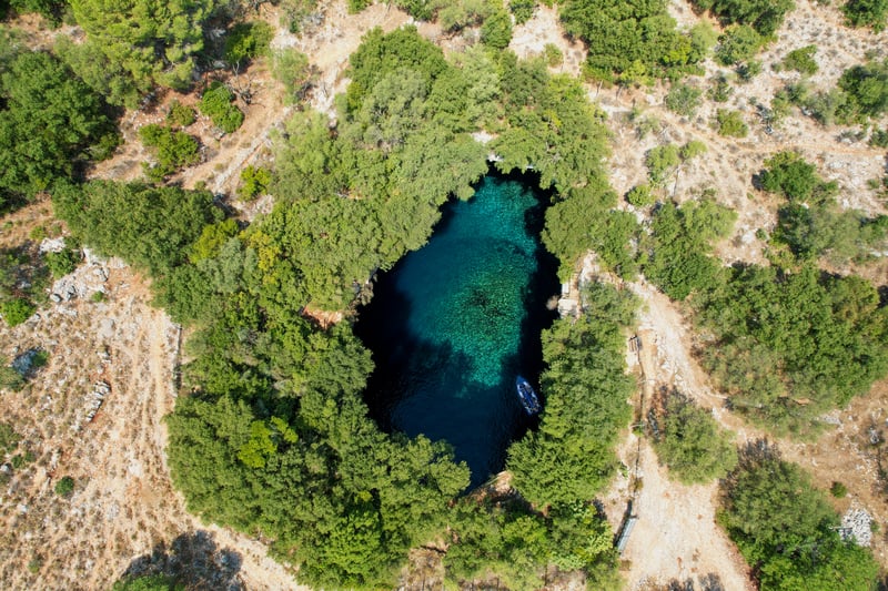 Mountain lake in Greece