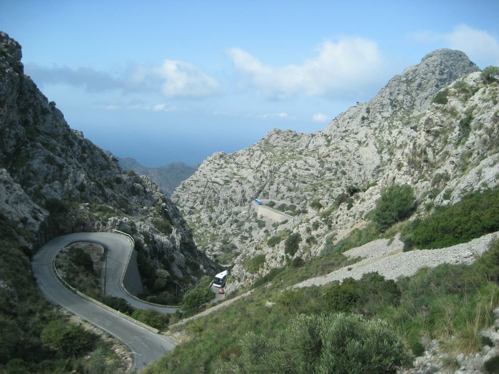 Winding road in mountains Malta