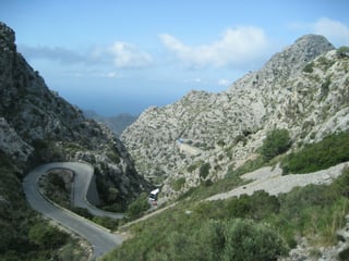Winding road in mountains Malta