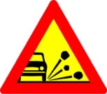 Roadsign Iceland gravel
