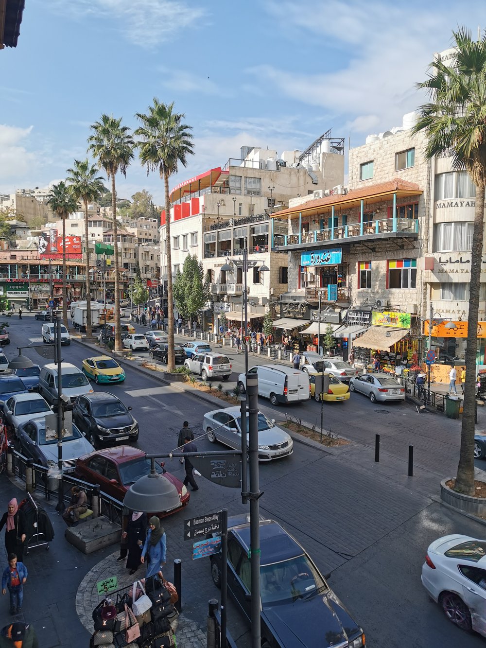 Criss-cross parking in Amman, Jordan
