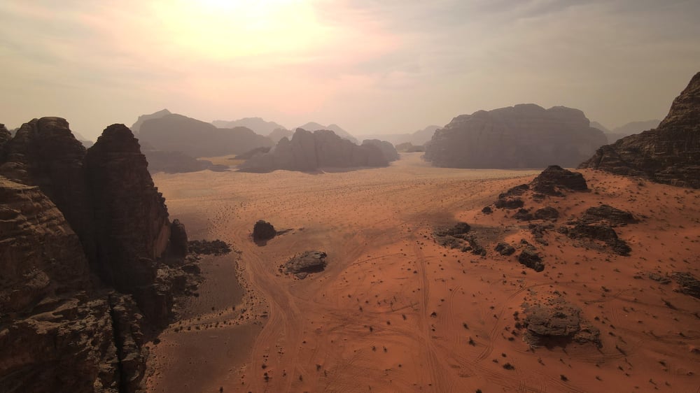 Sand, gravel, and off-road driving in Jordan
