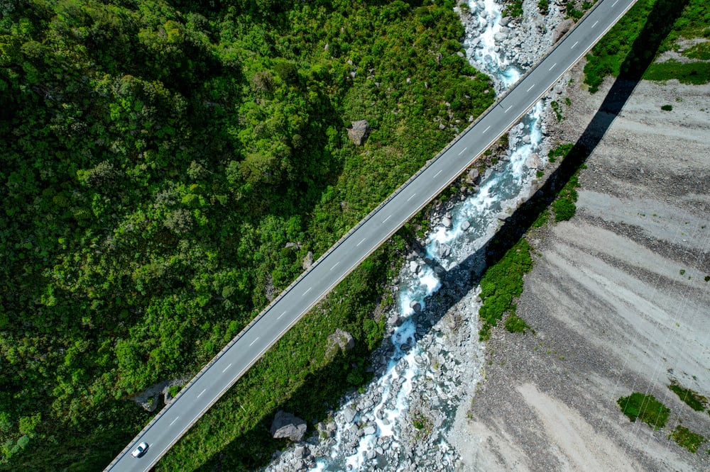 View of the Otira viaduct