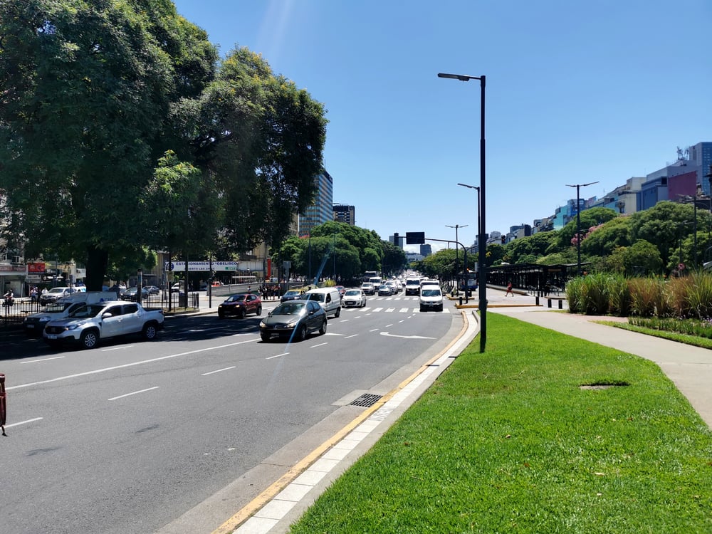 Traffic in street in Buenos-Aires, Argentina