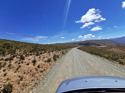 View on an unpaved road in Argentina