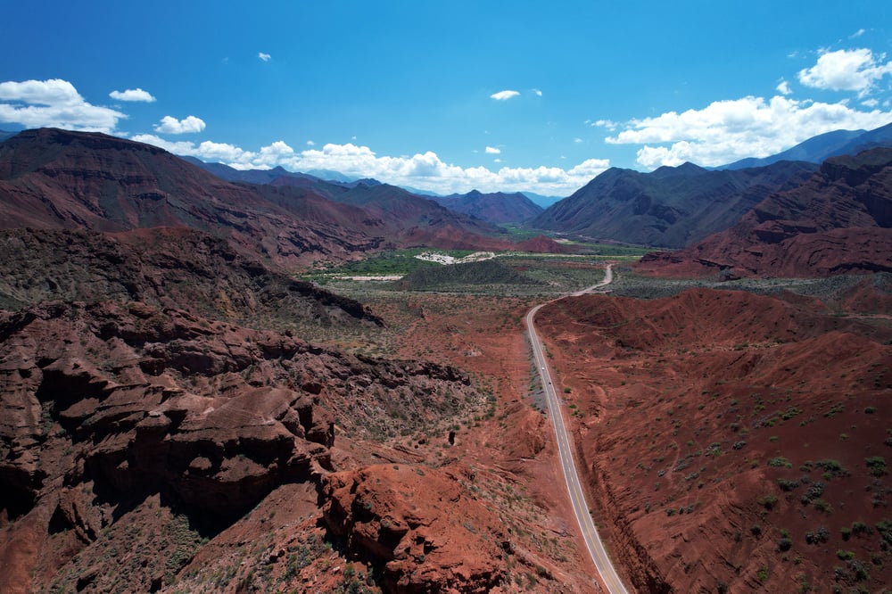View on Mirador tres cruces road in Argentina