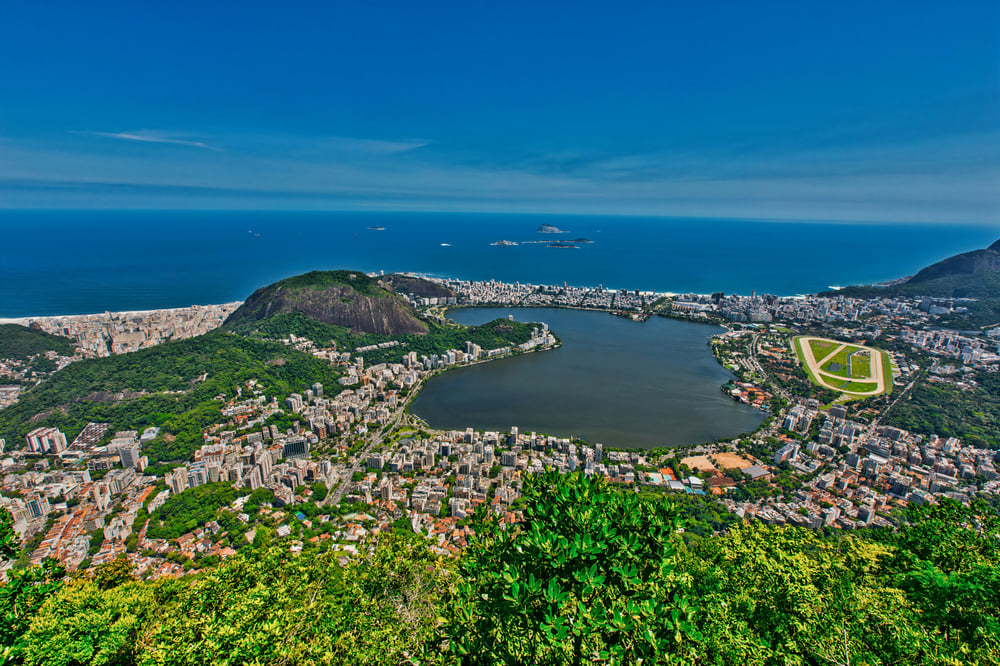 View on city and sea in Brazil
