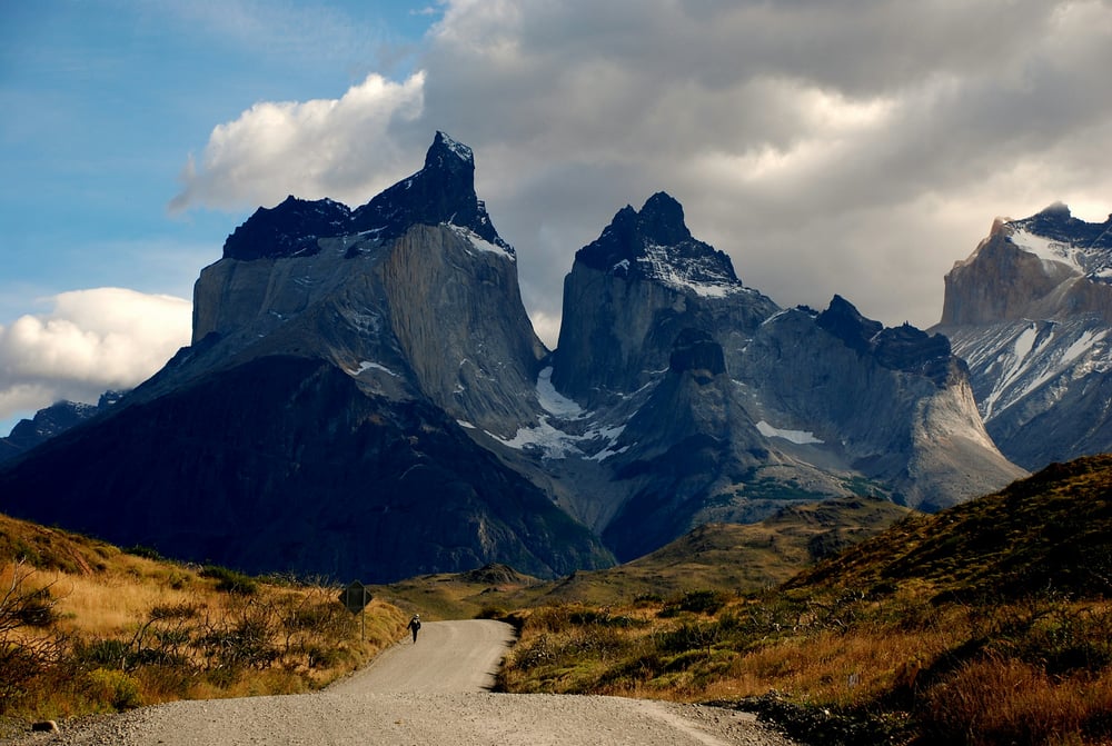 Road to the mountains in Chile