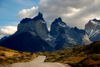 Road to mountains in Chile