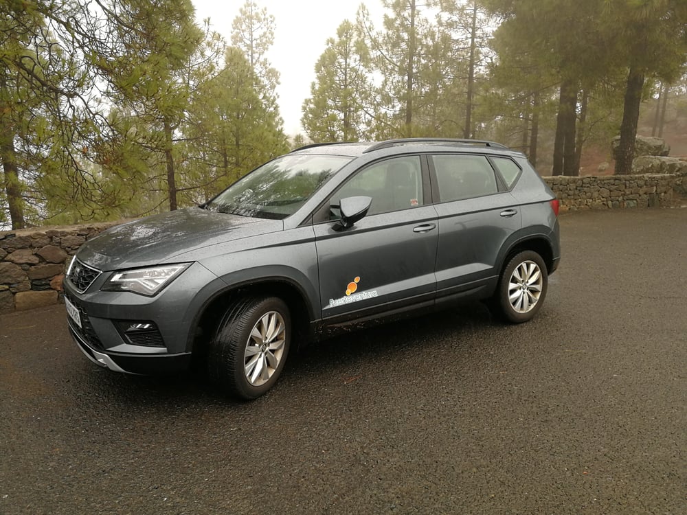 Parked car on a mountain on Gran Canaria, Spain