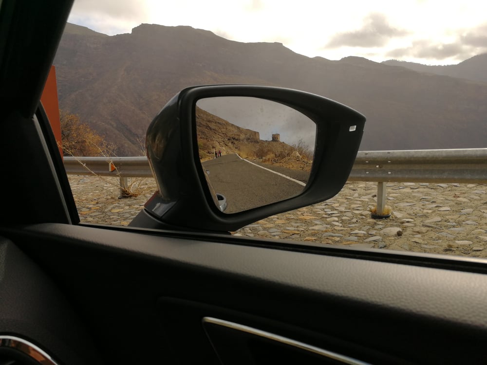 View on the landscape during a road trip in Spain